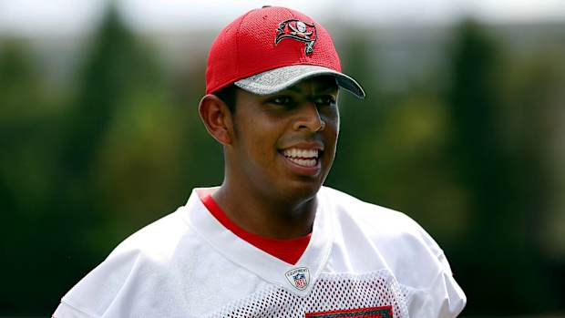 Jun 14, 2017; Tampa Bay, FL, USA; Tampa Bay Buccaneers kicker Roberto Aguayo (19) at One Buccaneer Place. Mandatory Credit: Kim Klement/USA TODAY Sports